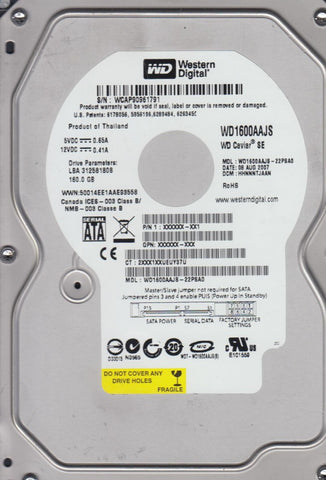 Western Digital Caviar SE 160GB SATA Desktop Hard Drive- WD1600AAJS-22PSA0