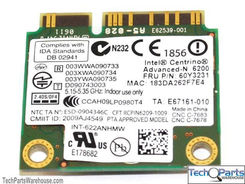 Lenovo ThinkPad X201 Laptop WIFI Wireless card- 60Y3231