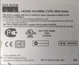 Cisco VPN 3002 8-Port VPN Gateway- CVPN3002-8E-K9