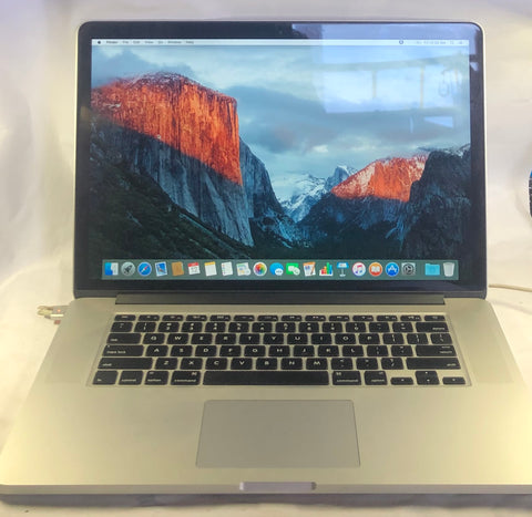 Apple MacBook Pro A1398 Laptop- 251GB Flash HDD, 16GB RAM, Intel i7 CPU, OSX 10