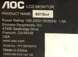 AOC 931Swl 18.5" Widescreen LCD Monitor