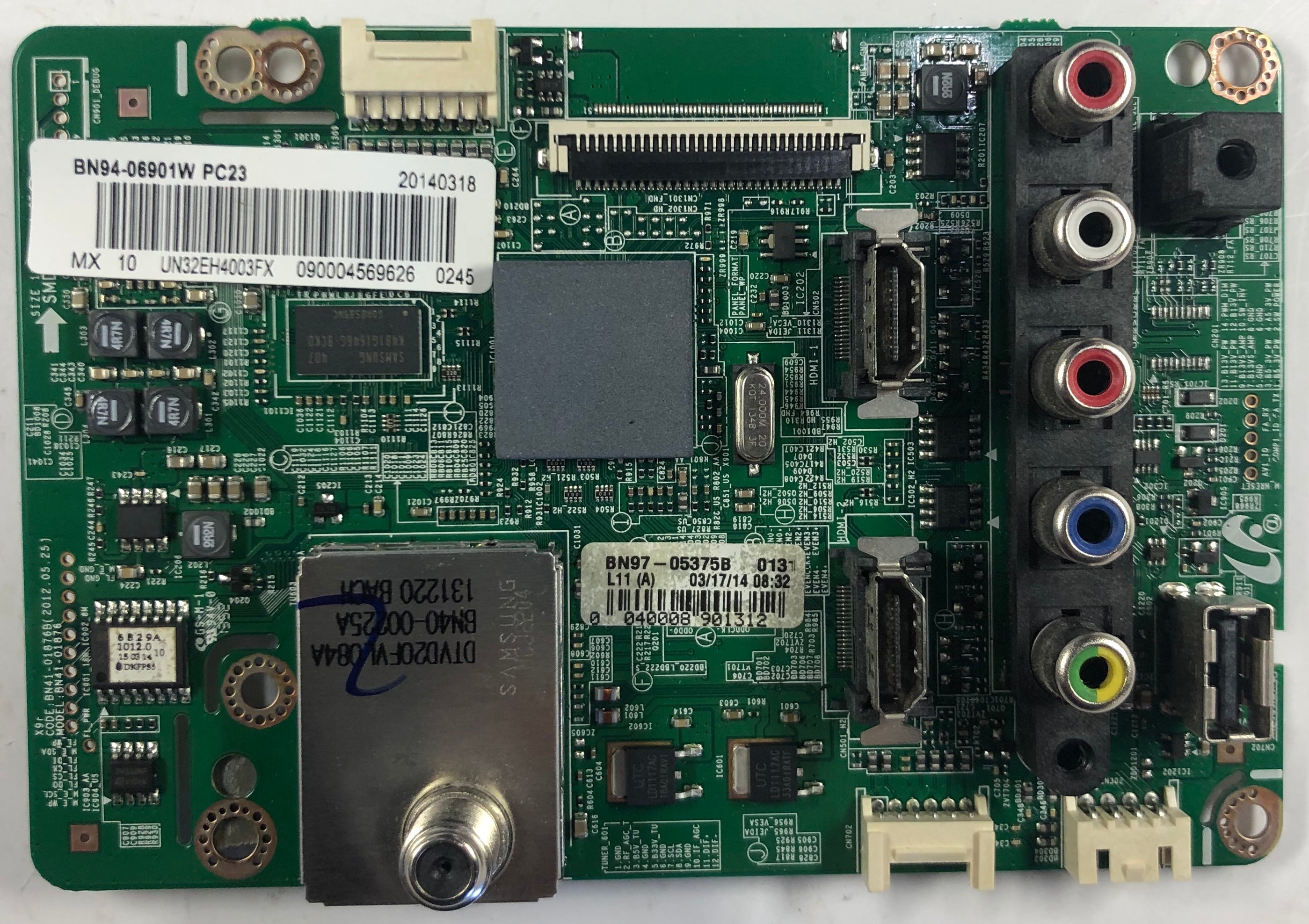 Samsung UN32EH4003FX LED TV BN41-01876 Main Board- BN94