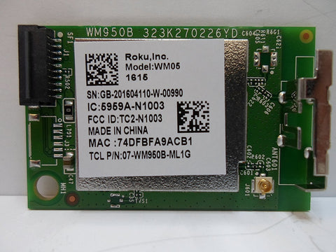 TCL 55US57 4K LED TV WM05 WiFi Module- 07-WM950B-ML1G