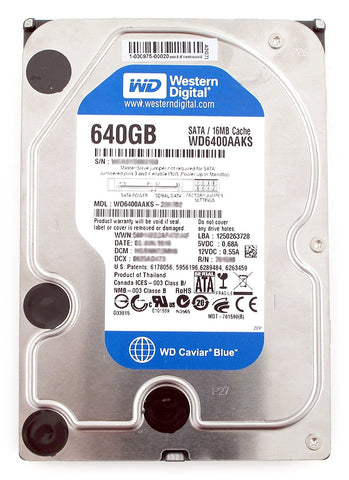Western Digital Caviar Blue 640 GB Hard Drive- WD6400AAKS