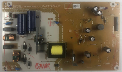 Philips 43PFL5603/F7 4K LED TV BAA7V1F0102 Power Supply Board- AB7VA021