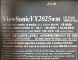 Viewsonic VX2025wm 20.1" Widescreen LCD Monitor