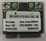 HP Mini 100 Laptop BCM94312HMG Wireless WiFi Card- 504593-003