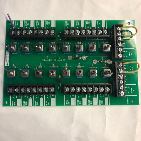 Dresser Wayne EC/SY2400 16-Position Control Data Distribution Board Card- 800105-001/016+H