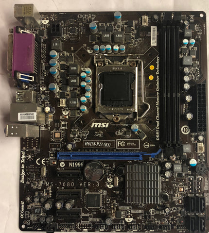 MSI MS-7680 Desktop microATX Motherboard- H61M‑P23