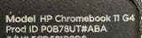 HP Chromebook 11 G4- 16GB eMMC, 4GB RAM, Intel N2840 CPU, ChromeOS