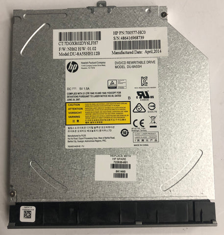 HP Probook 450 G1 Laptop DU-8A5SH DVD/CD Rewritable Drive- 722830-001