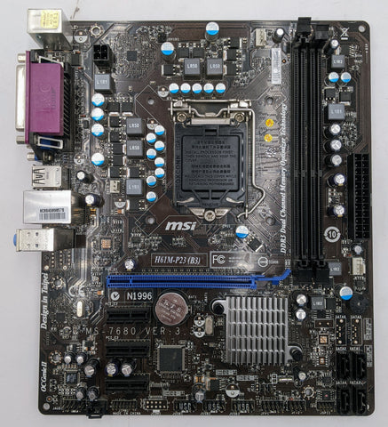 MSI MS-7680 Desktop Motherboard- H61M-P23 (B3)