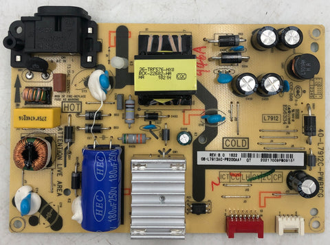 TCL 32S301 LED TV 40-L7912C-PWB1CG Power Supply Board- 08-L7913AC-PW200AA