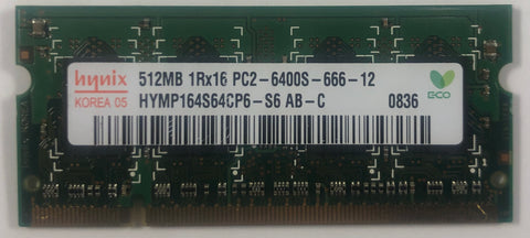 Hynix HYMP164S64CP6-S6 512MB DDR2 Laptop RAM Memory