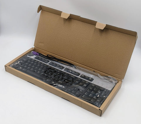 HP Silver/Black Wired PS/2 Keyboard JB- 434820-007
