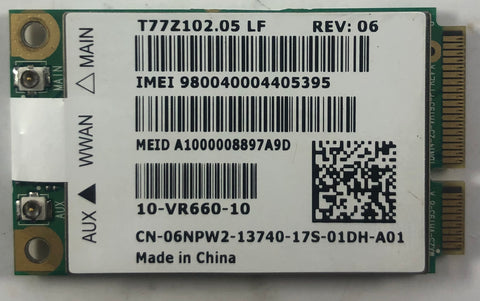 Dell Vostro 13 Laptop T77Z102.05LF Mini PCI-E WWAN Wireless Card- 6NPW2