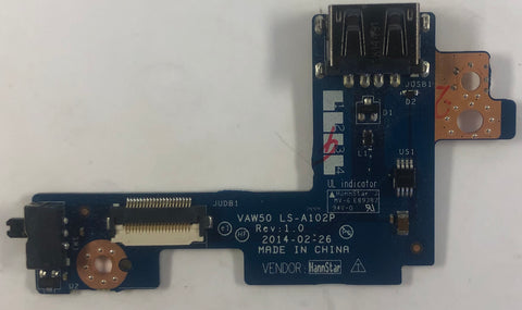 Dell Latitude E5540 Laptop Wireless Switch & USB Port Board- LS-A102P