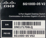 Cisco Small Business SG100D-05 5-Port Gigabit Desktop Switch