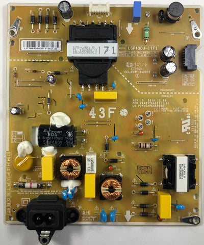 LG 43LK5700PUA LED TV LGP43DJ-17F1 Power Supply Board- EAY64530001