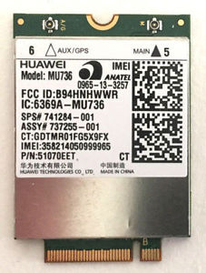 HP ChromeBook 14-Q Series Laptop WiFi Wireless Mobile Broadband Module Card- 741284-001