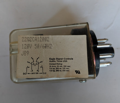 Eagle Signal Controls Relay 120v 50-60Hz 22Q2CA12002
