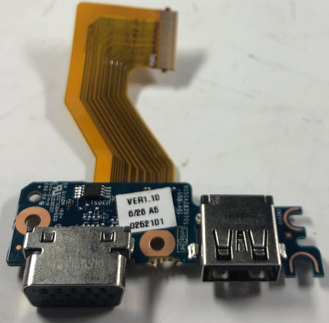 HP EliteBook 840 G3 Laptop USB & VGA Port Board- 6050A2835701-USB-A01