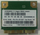 Lenovo ThinkPad X120e Laptop RTL8188CE Wireless-N Half Mini PCI-e Card- 60Y3247