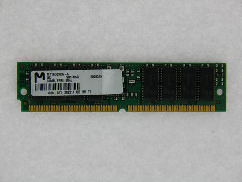 Micron Computer 32MB FPM 60ns RAM 1 Module SIMM- MT16D832G-6