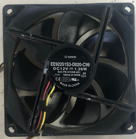 Dell Inspiron 500 Desktop EE92251S3-D020-C99 Cooling Fan- X755M