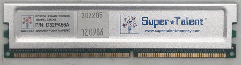 Super Talent D32PA56A 256MB DDR Server RAM Memory