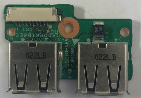HP Compaq Presario CQ61 Laptop DA00P6TB6E0 Dual USB Port Board- 340P6UB0000