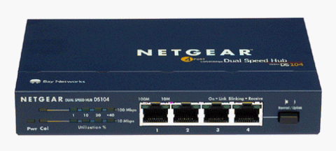 Netgear 4-Port Dual Speed Hub- DS104
