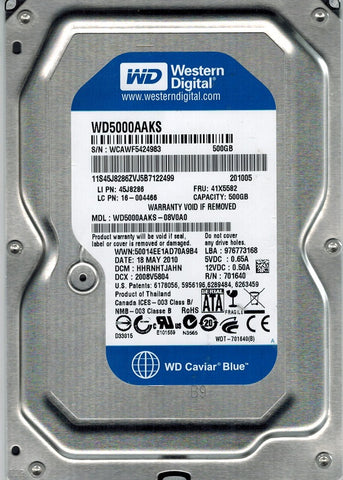 Western Digital Blue 500GB SATA Internal Hard Drive- WD5000AAKS