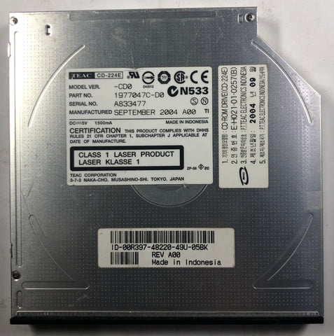 Dell Poweredge 7250 Server CD-224E CD-ROM Drive- 0R397