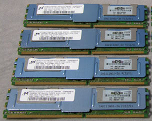 HP (4 pack) 2GB PC2-5300 DDR2-667MHz ECC Fully Buffered CL5 240-Pin Memory for HP ProLiant Servers 398707-051