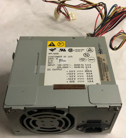 IBM Aptiva 2137 Desktop API-6200 200W Power Supply- 02K2297