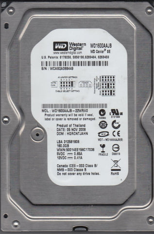 Western Digital Caviar SE 160GB SATA Desktop Hard Drive- WD1600AAJB-22WRA0