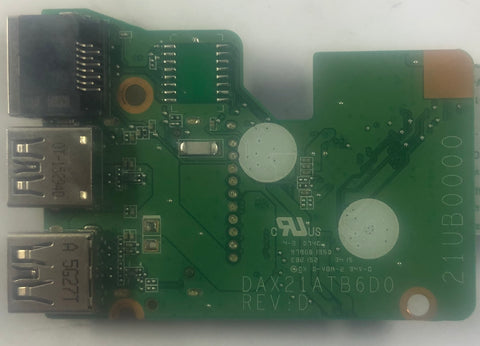 HP Pavilion 17-G Laptop DAX21ATB6D0 Card Reader & USB Port Board- 33X21UB0000