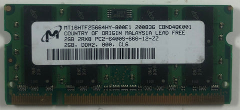 Micron MT16HTF25664HY-800E1 2GB DDR2 Laptop RAM Memory