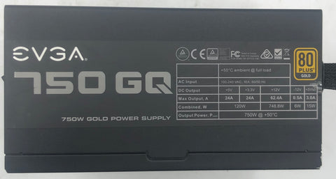 Evga 750 GQ 750W Semi Modular Desktop Power Supply- 210-GQ-0750