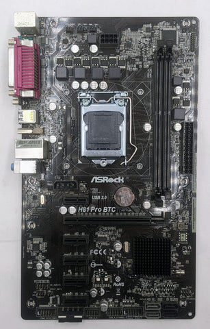 Asrock H81 Btc H81pro ASRock H81 PRO BTC Mining Motherboard- 80