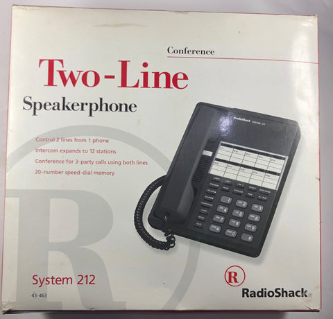 RadioShack System 212 2-Line Conference Speakerphone- 43-463