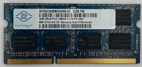 Nanya NT4GC64B8HG0NS-DI 4GB DDR3 Laptop RAM Memory