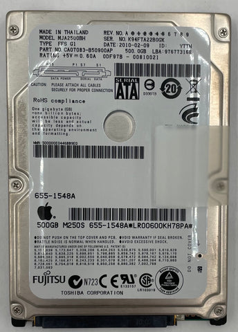 Fujitsu MJA2500BH 500GB Laptop Hard Drive
