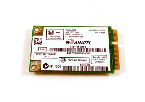 Lenovo Thinkpad T61 Model #0768 WD-XP Wireless Card- 42T0853