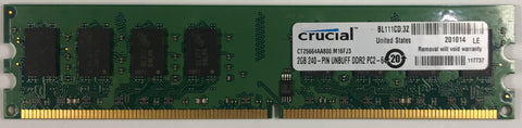 Crucial CT25664AA800.M16FJ3 2GB DDR2 Desktop RAM Memory