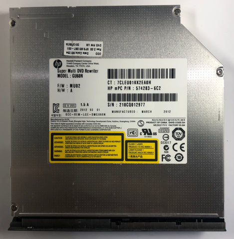 HP EliteBook 2560p Laptop GU60N Super Multi DVD Rewriter- 651387-001